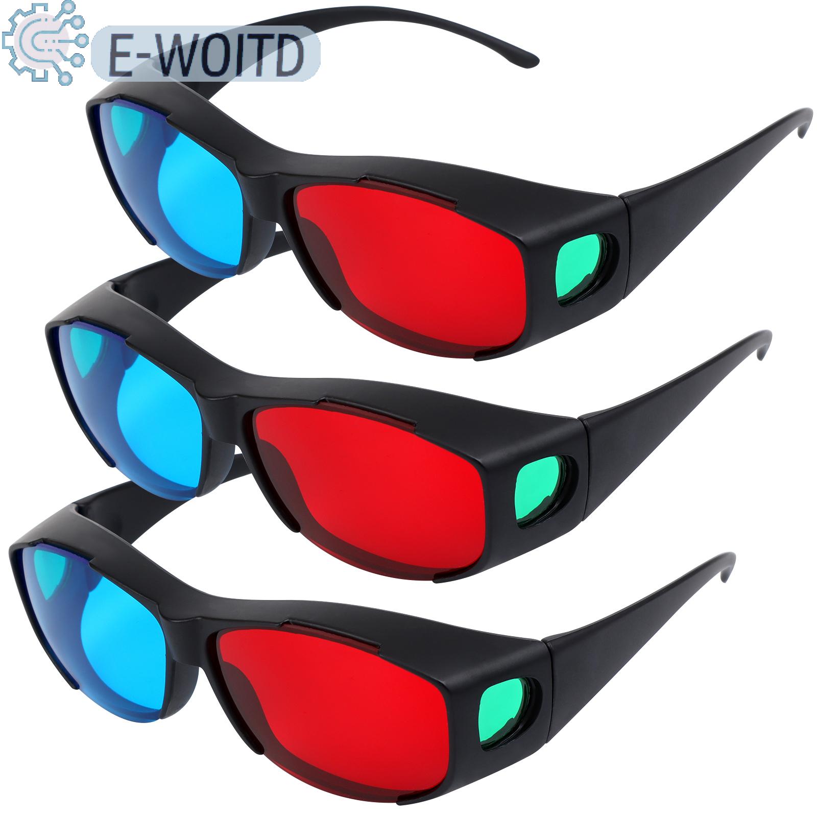 E-WOITD แว่นตา3D สีแดงน้ำเงินแว่นตาเกม3D ดีไซน์ป้องกันโพลาไรซ์ ราคา  77 บาท*ส่งฟรี