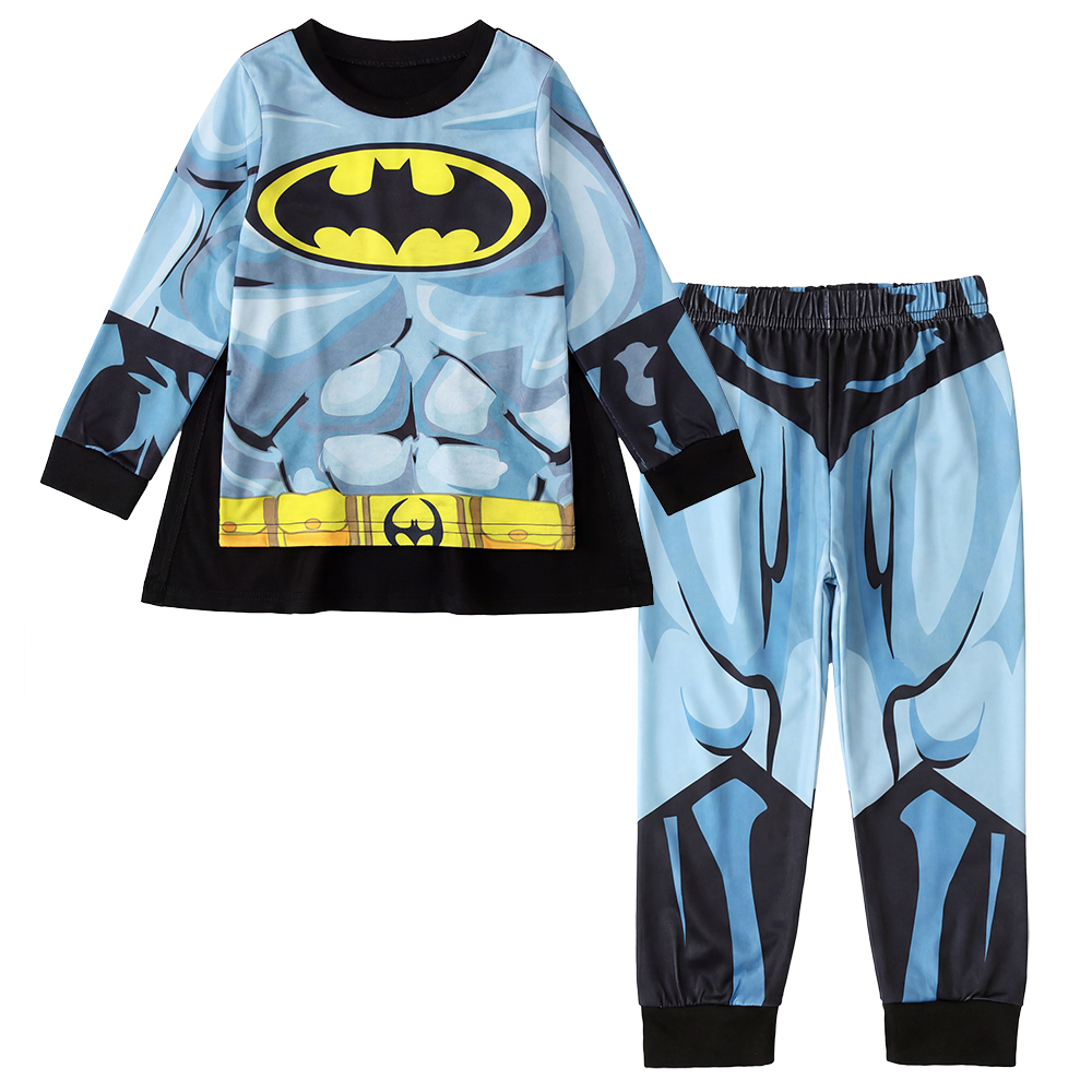 Baby Boy Clothes Set Cute Cartoon Marvel Superhero Batman Long Sleeve Outfits Cotton Toddler Kids Clothing Sets 1-7 Years - 2