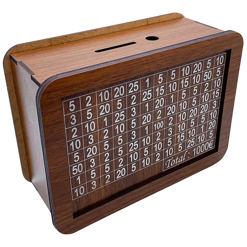 xieyan1-1 PCS Money Box Wood -Money Box - Money Box with Counter - Money Box Children'S Savings Goal