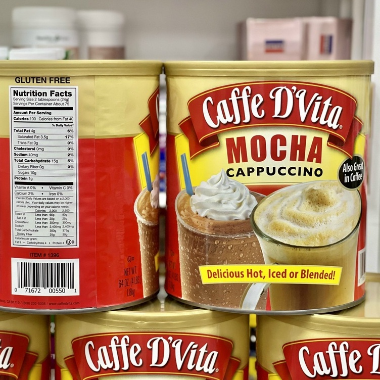 [HCM]Caffe DVita Mocha Cappuccino - Mỹ (1.800g) (date 10/25)