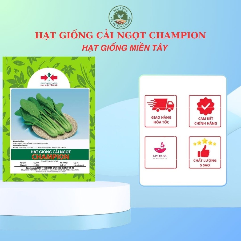 GÓI HẠT 100g CẢI NGỌT TOSAKAN CỦA EAST-WEST SEED (HAI MŨI TÊN ĐỎ)