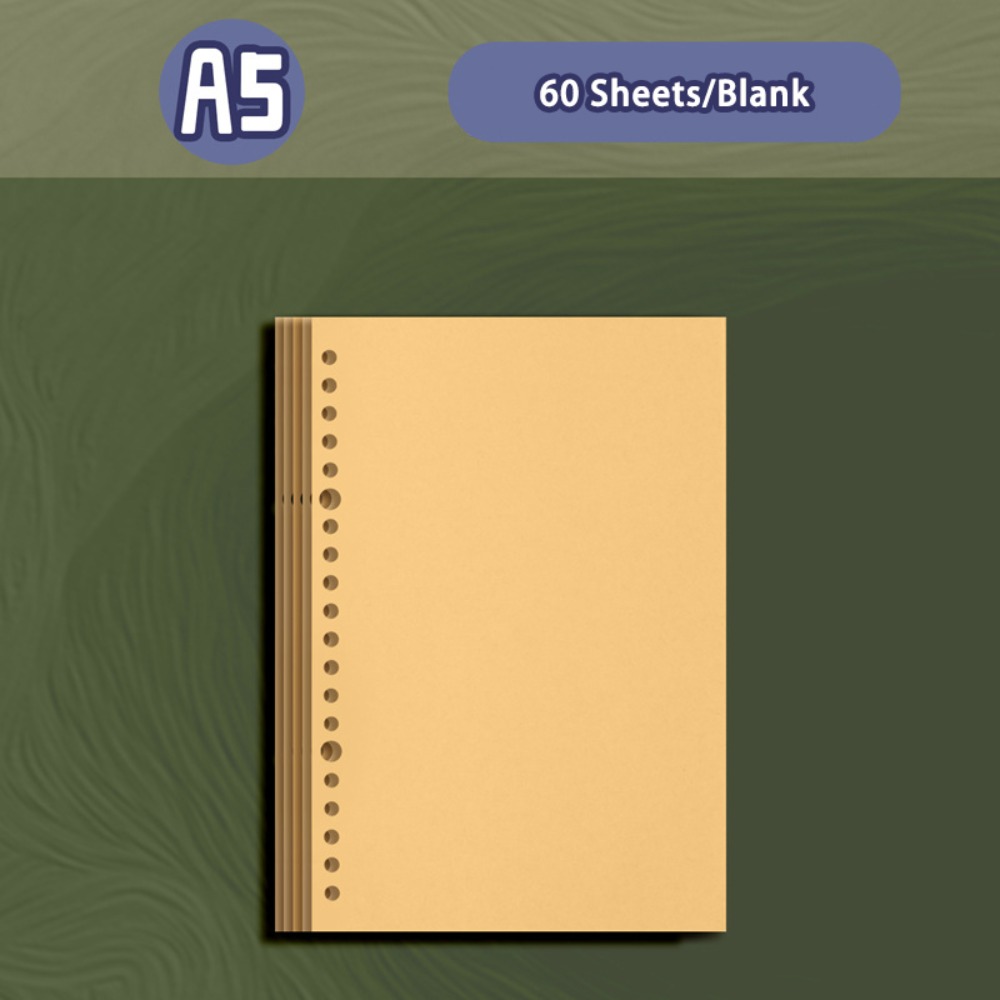 PUDE PU Leather Notebook Loose-leaf A5/A6 Binder Notepad Detachable Shell Travel Journal Gift