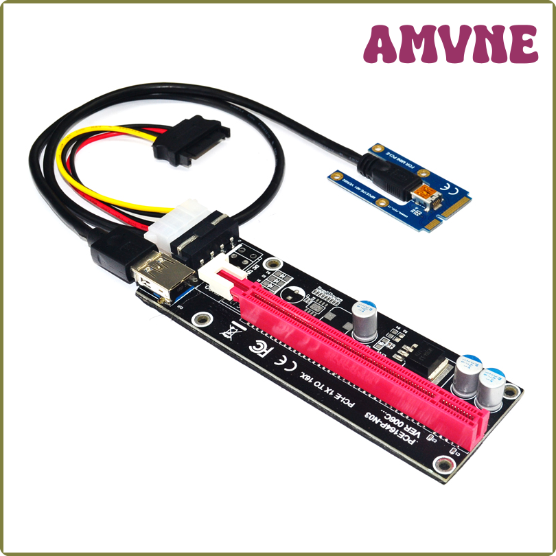 Amvne PCIe nhỏ để PCI Express 16X Riser cho máy tính xách tay đồ họa ngoài thẻ EXP GDC BTC antminer thợ mỏ mpcie để PCI-E khe cắm thẻ đào qievb