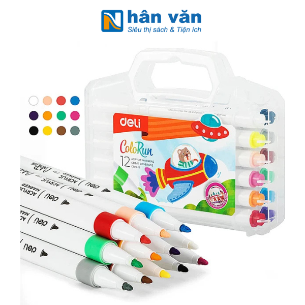 Hộp Bút Màu Marker Acrylic - Deli EC189