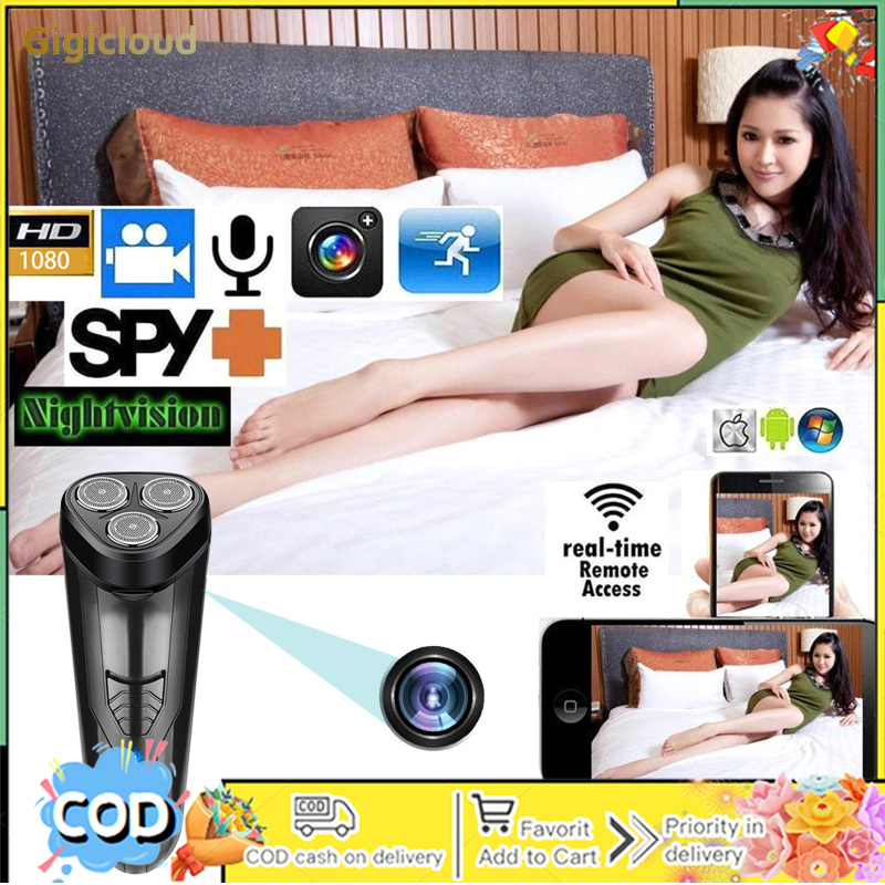 กล้องถ่ายรูป กล้องดิจิตอลมิลเลอร์เลส และอุปกรณ์ถ่ายภาพ Gigicloud 1080p Hd Mini Wifi P2p กล้องเครื่องโกนหนวดไฟฟ้าเครื่องบันทึกวิดีโอ Dvr ไร้สาย Ip กล้องวิดีโอ Home Security Cam ราคา 6,288 บาท*ส่งฟรี