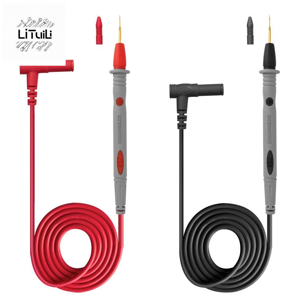 LITUILI Mũi kim Kỹ thuật số Thiết bị đo lường Có thể tháo rời Phụ Kiện Dây silicon mềm Dây cáp bút Đầu dò vạn năng Đầu dò thử nghiệm Dây dẫn thử nghiệm Đầu dò chì