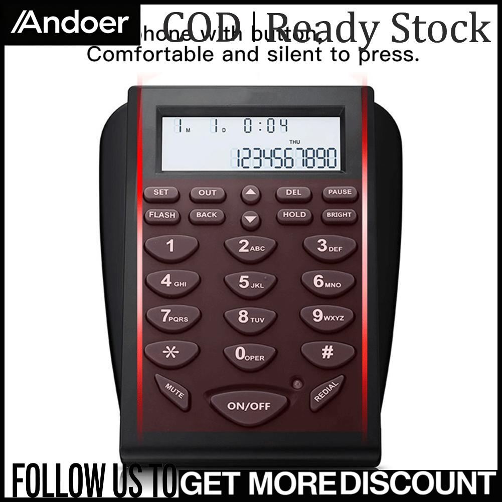 Andoer Irfora Call Center Telephone Dialpad Corded Telephone with Noise Cancelling Monaural Headset Clear Voice Quality Caller ID Redial for Office Home Telephone Set ราคา 727 บาท*ส่งฟรี