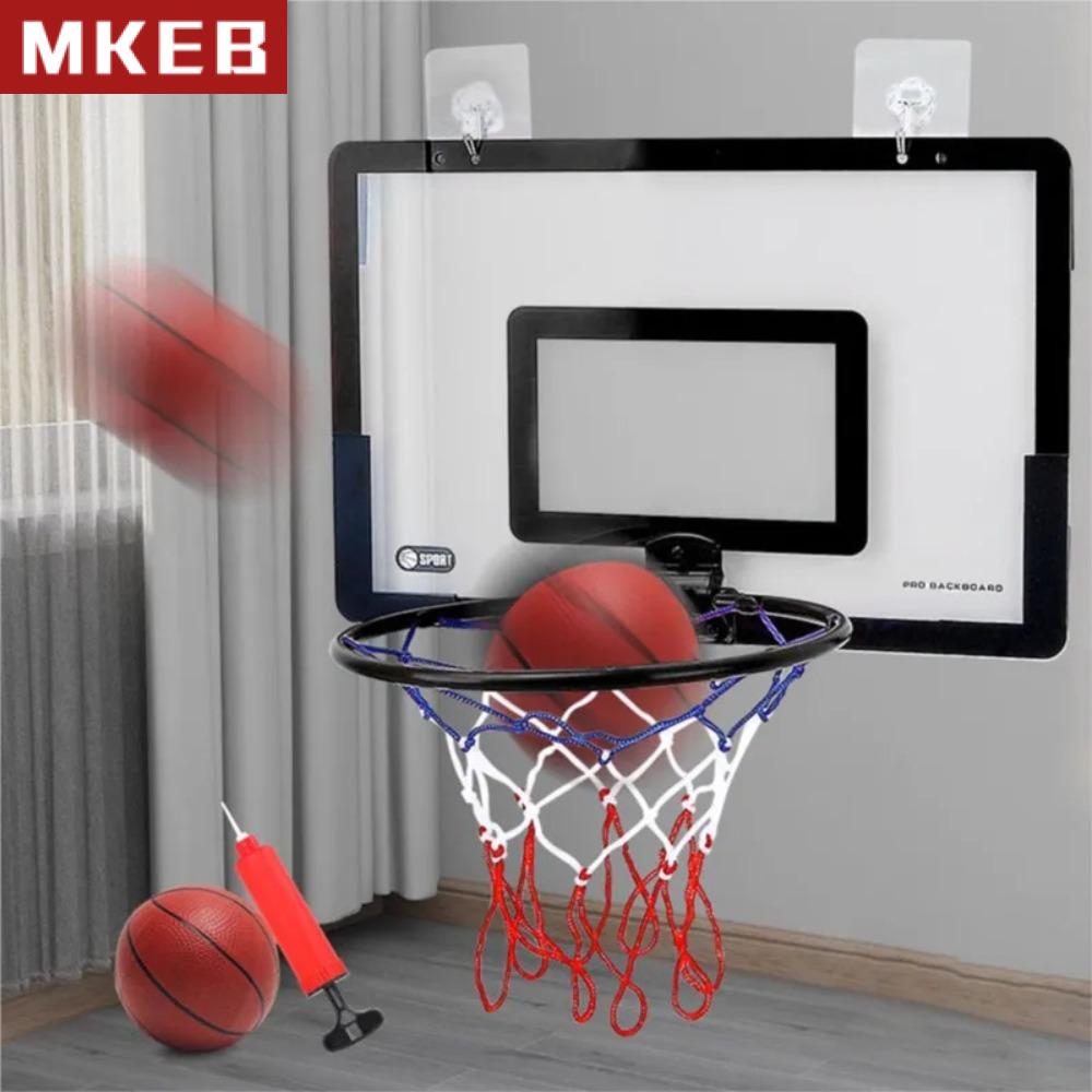 MKEB MALL Tấm nền Bộ bóng rổ trong nhà Có thể gập lại An toàn Vòng bóng rổ mini cho trẻ em Hài Hước Di động Đồ chơi vòng bóng rổ di động Tập thể dục tại nhà