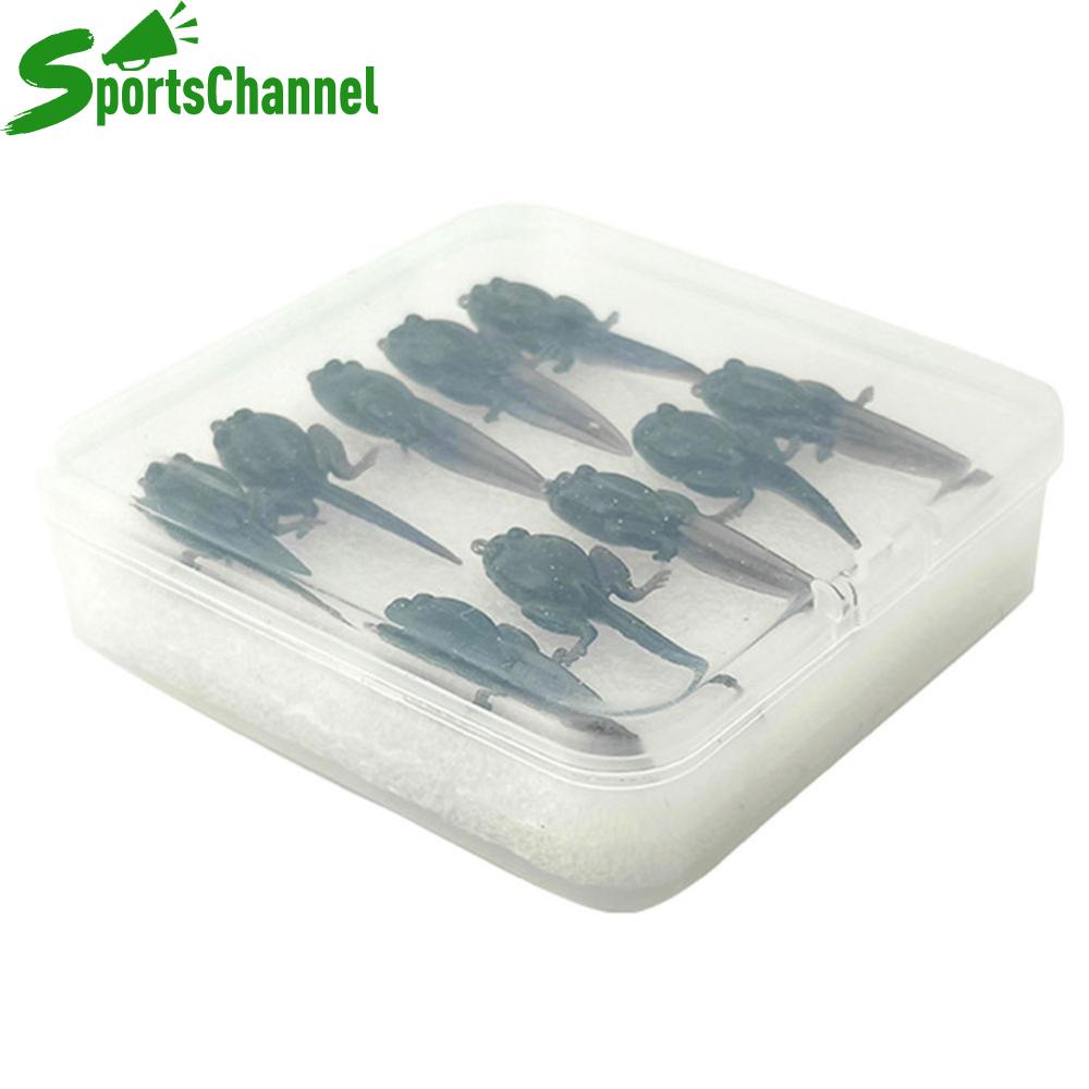 10 cái Mồi Nhân Tạo Nòng Nọc mồi câu mềm swimbaits Bionic Nòng Nọc mồi mồi giun giả nhân tạo