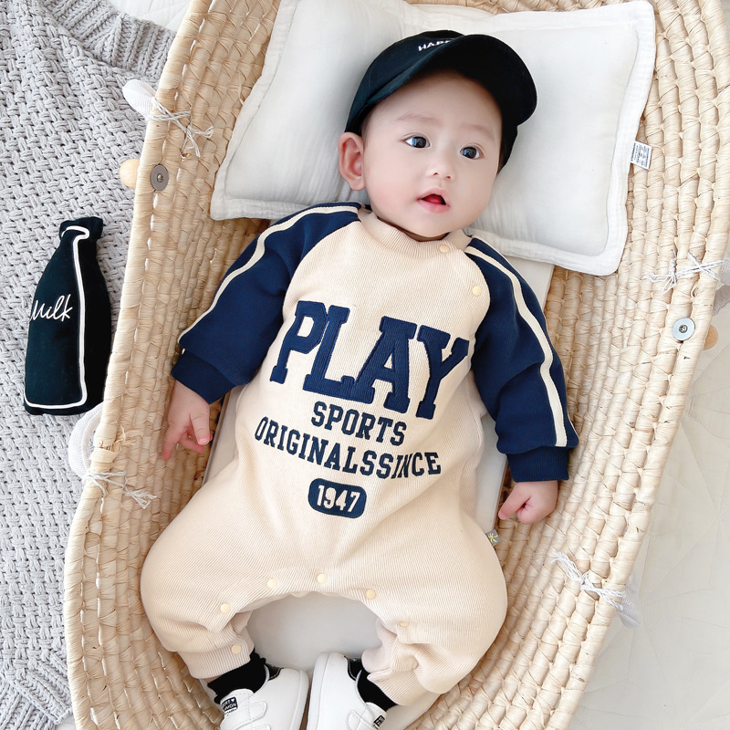 I LOVE DADDY&MUMMY Korean Baby Boy Romper Fashion Letter Long Sleeves