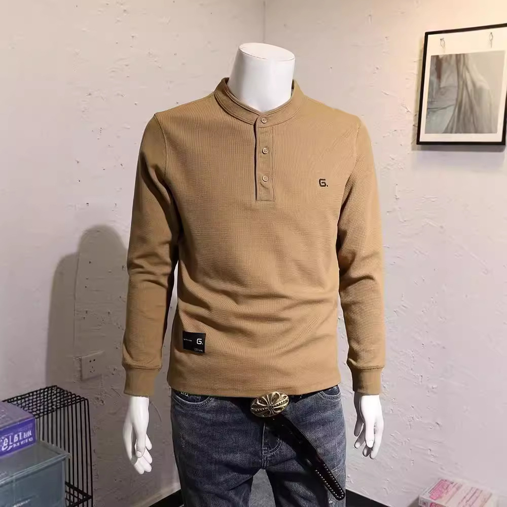Spring Fashion Trend Men's Slim Casual POLO Shirt T-shirt Versatile Slim Base Shirt 【MAR】