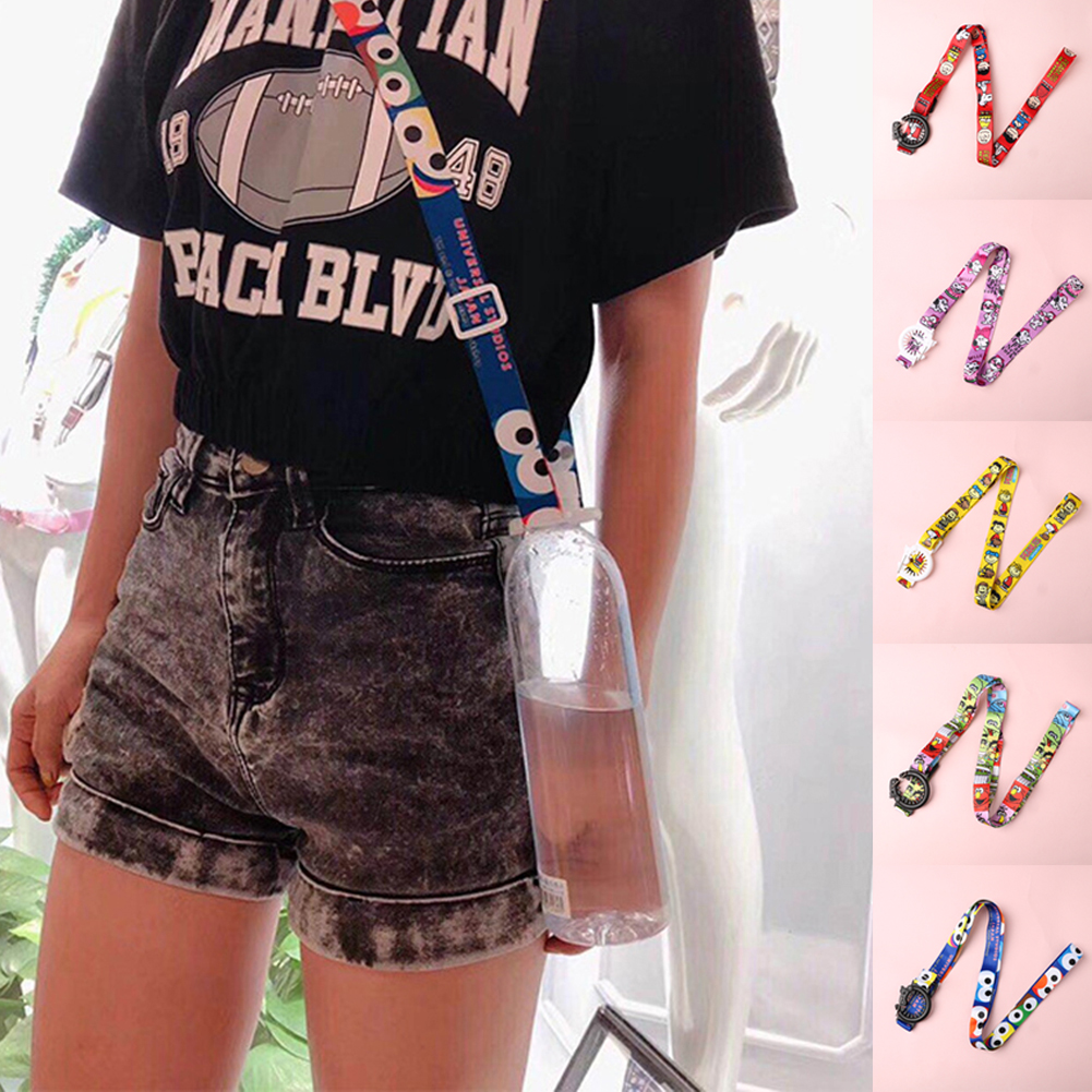 Thời Trang Có Thể Điều Chỉnh Đồ Uống Sling Dây Đeo Chai Nước Trẻ Em Khóa Dây Đeo Vai