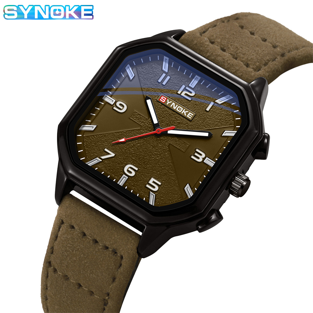 SYNOKE Men Quartz Watch New Style Fashion Sport Business Belt Retro Watch For Men Watch Student Wristwatch Sports Non Mechanical ราคา 289 บาท*ส่งฟรี