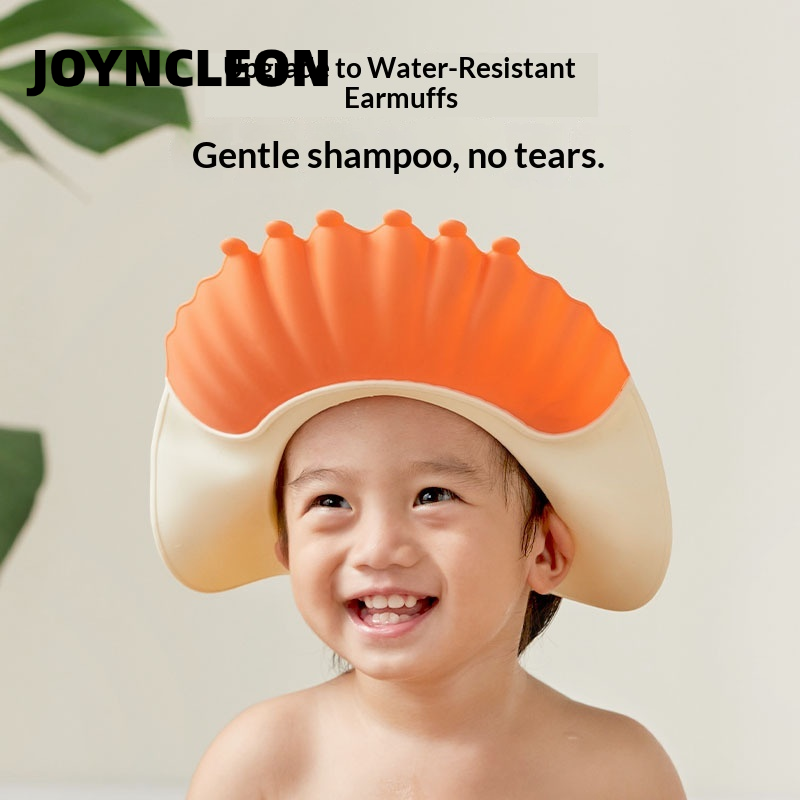 JOYNCLEON Soft Elastic Inner Ring Baby Shower Cap for Comfortable Hair Washing with Ear Protection ราคา 88 บาท*ส่งฟรี