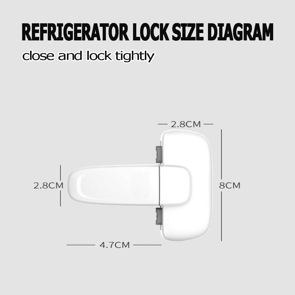 Fridge Lock Children Safety Refrigerator Baby Proof Pinching Protection Double Buckle Design Accident Kunci Peti Sejuk 冰箱锁