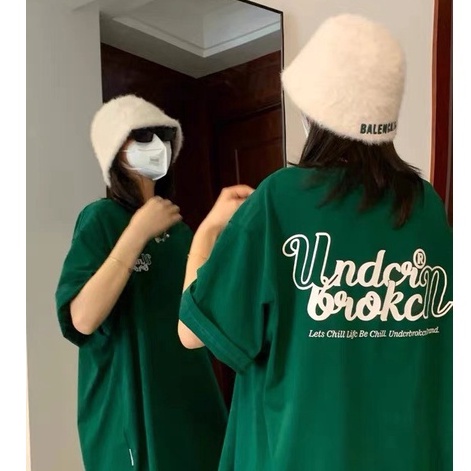 Áo Thun Tay Lỡ UNDERBROKEN Xanh Lá 100% Cotton 2023 .