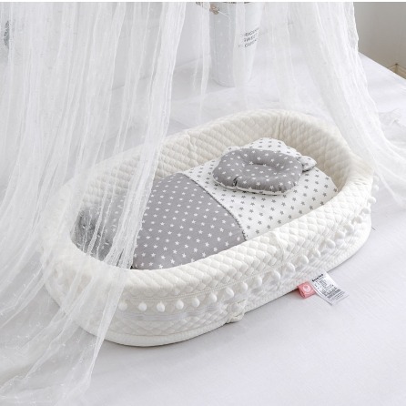Babe GO Portable crib anti-pressure coax baby bb safe isolation cot baby basket removable and washable
