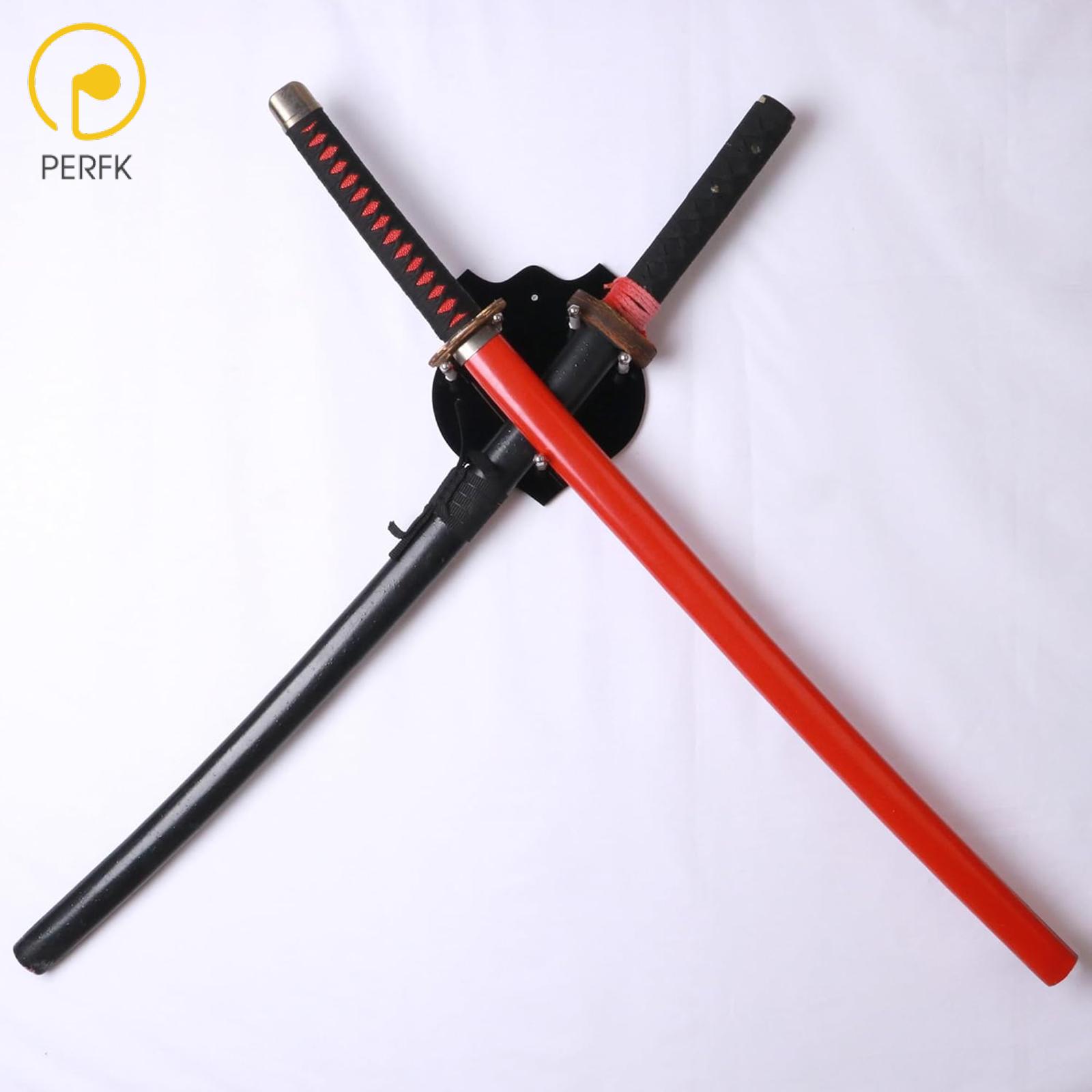 Perfk Sword Rack Sword Hanger for Wall Vertical Display, Wall Mounted Sturdy Sword Stand Sword Holders, for Desk Katanas ราคา 201 บาท*ส่งฟรี