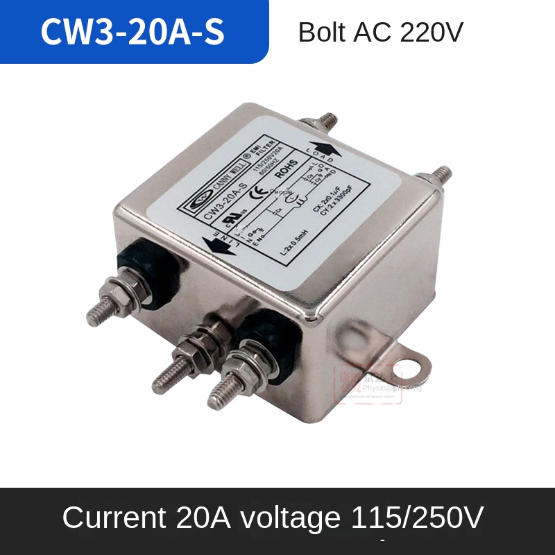 CW3-20A-S | Bộ Lọc Nguồn EMI CANNYWELL | Tùy chọn khác: CW3-10A-S, CW3-10A-T, CW3-15A-T, CW3-20A-S, CW3-20A-T, CW3-6A-S, CW3-6A-T, CW3L2-10A-S, CW3L2-10A-T, CW3L2-20A-S, CW3L2-6A-S | 6-20A AC220V Lọc Nhiễu Đơn/Đôi | Ổn Định Nguồn Điện