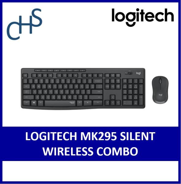 Logitech MK295 Silent Wireless Combo Comfort Compact Mouse Full Size Keyboard Win Chrome 1 Yr Warranty 920-009814 Singapore