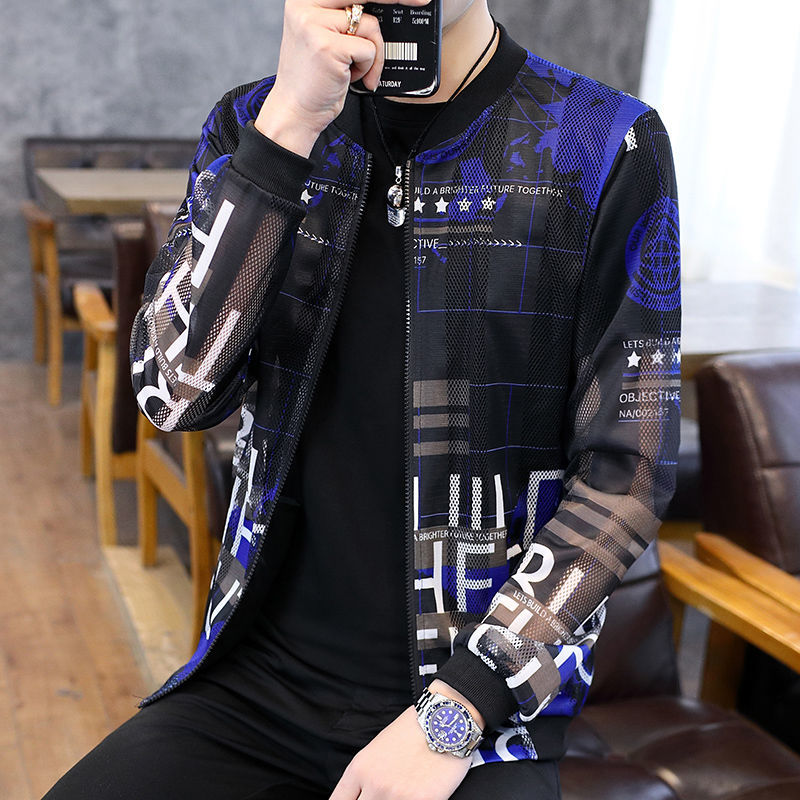 Áo khoác chữ cái thời trang naimo Áo khoác bảo vệ khỏi tia UV vải visco thoáng khí nam Áo khoác bảo vệ khỏi tia UV nam Jack Cle laki