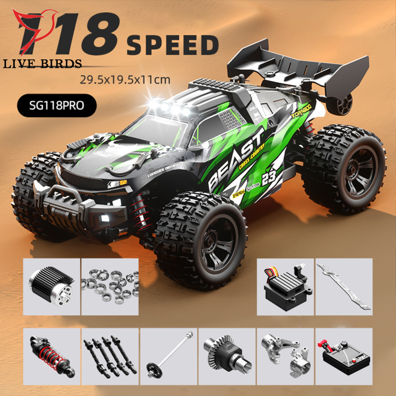 SG118 RC Cars 2.4Ghz 1:16 Full Scale 4WD 35Km/h High Speed Remote Control Car Off Road RC Vehicle With LED Light Children Toy Gifts ราคา 1,695 บาท*ส่งฟรี