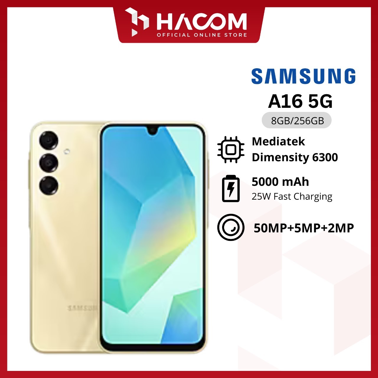 SAMSUNG GALAXY A16 5G 8/256GB GARANSI RESMI Harga 3,799,000 rupiah*Gratis Ongkir