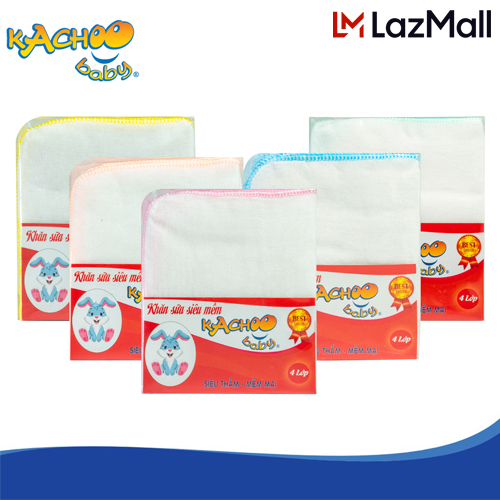 Khăn sữa cho bé KACHOOBABY vải Nhật mềm mịn thấm hút kích thước 24 x 28cm