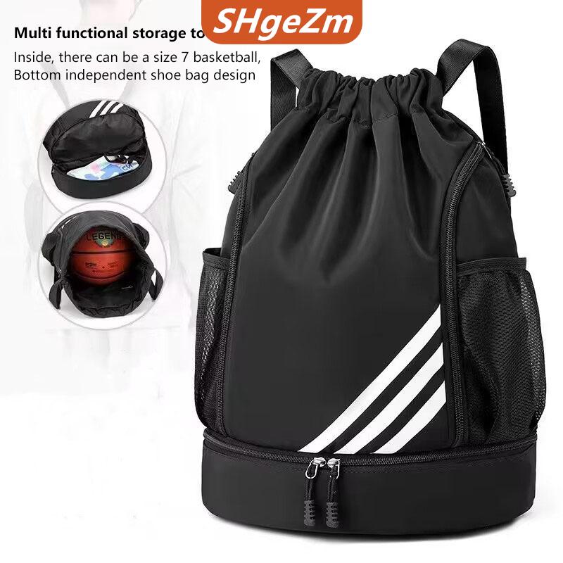 [COD] SHgeZm Thể Thao Bóng Rổ Ba Lô Du Lịch Ngoài Trời Không Thấm Nước Bơi Tập Thể Dục Du Lịch Thể Thao Túi Bóng Rổ Túi Đi Bộ Đường Dài Leo Núi Ba Lô