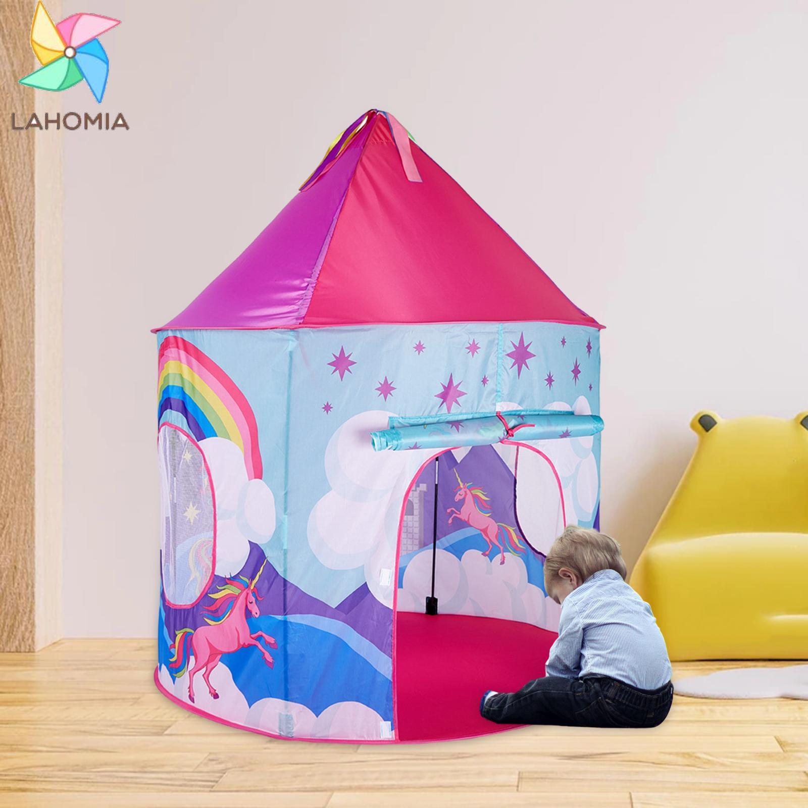 lahomia Kids Castle Play Tent Princess Tent Portable Large Foldable Teepee