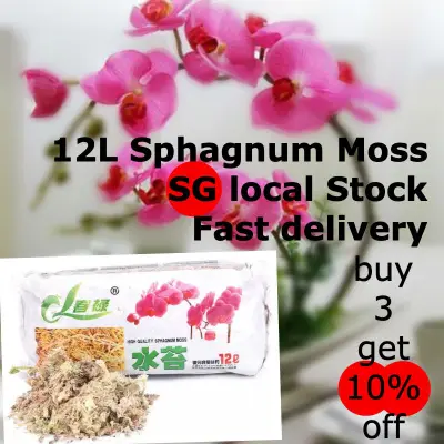 Local Sg Stock- fast delivery. Sphagnum moss(12L) (kkdaddy-hobby bulk buy, cheap and good)