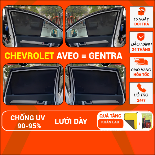 Rèm Che Nắng Nam Châm Xe Chevrolet Aveo, Rèm Che Nắng Loại 1 Chính Hãng TL Auto, Chống tia UV, bảo hàng 24 tháng Giá 297,500 Đồng*Miễn phí vận chuyển