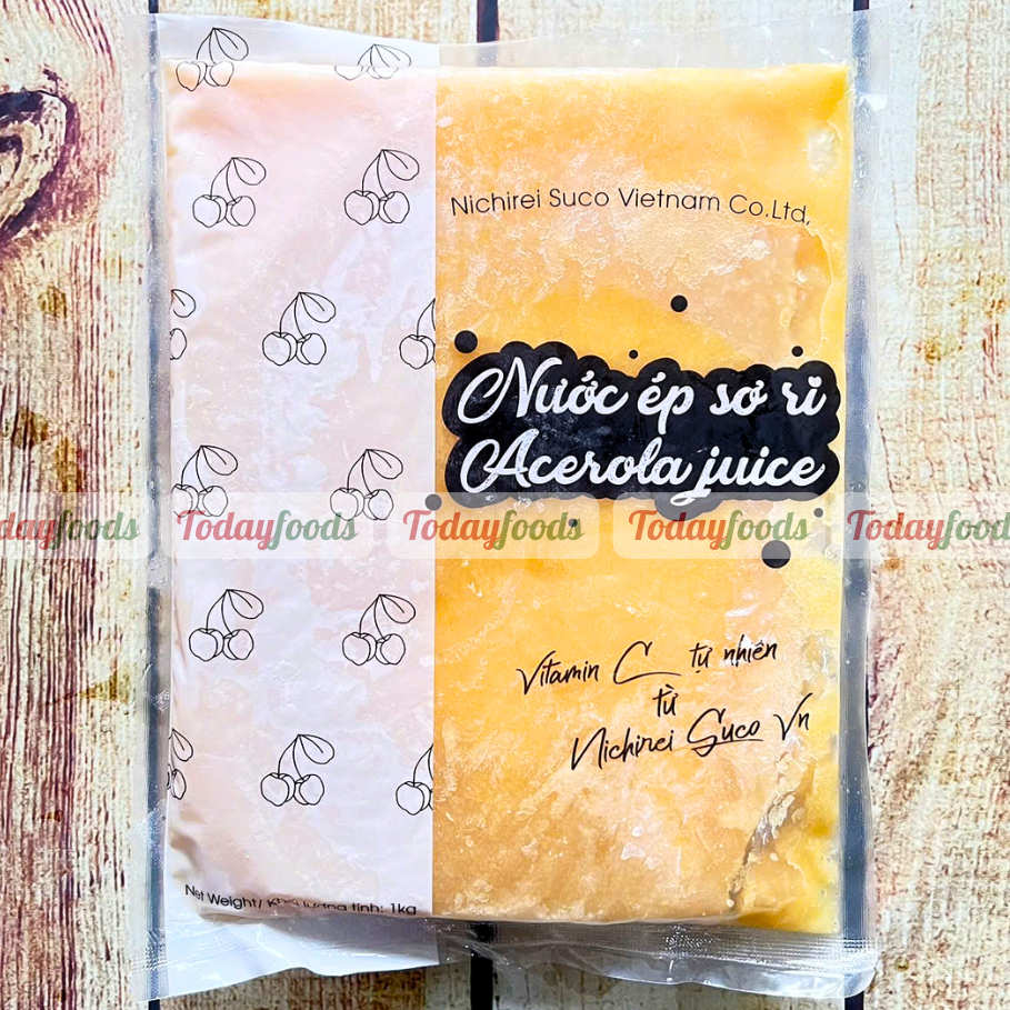 Nước Ép Sơ Ri Acerola Juice (Đông Lạnh) gói 1KG - Nước ép trái cây tươi