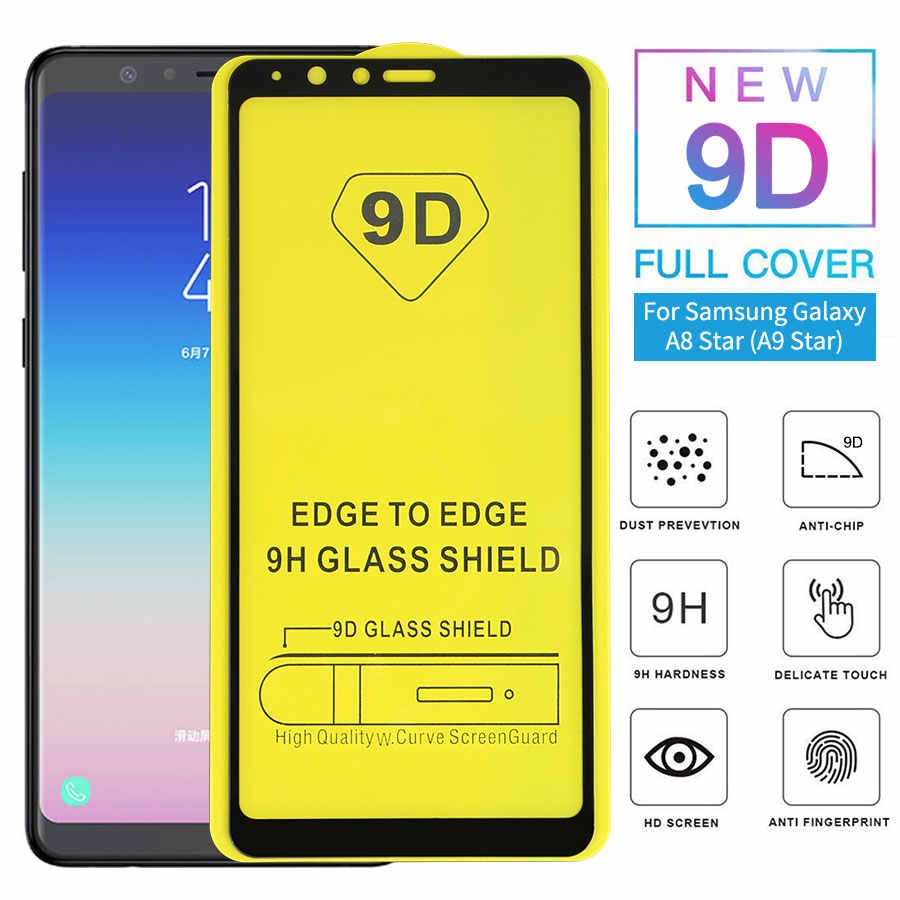 Kính cường lực full màn 9D samsung A8 star cao cấp