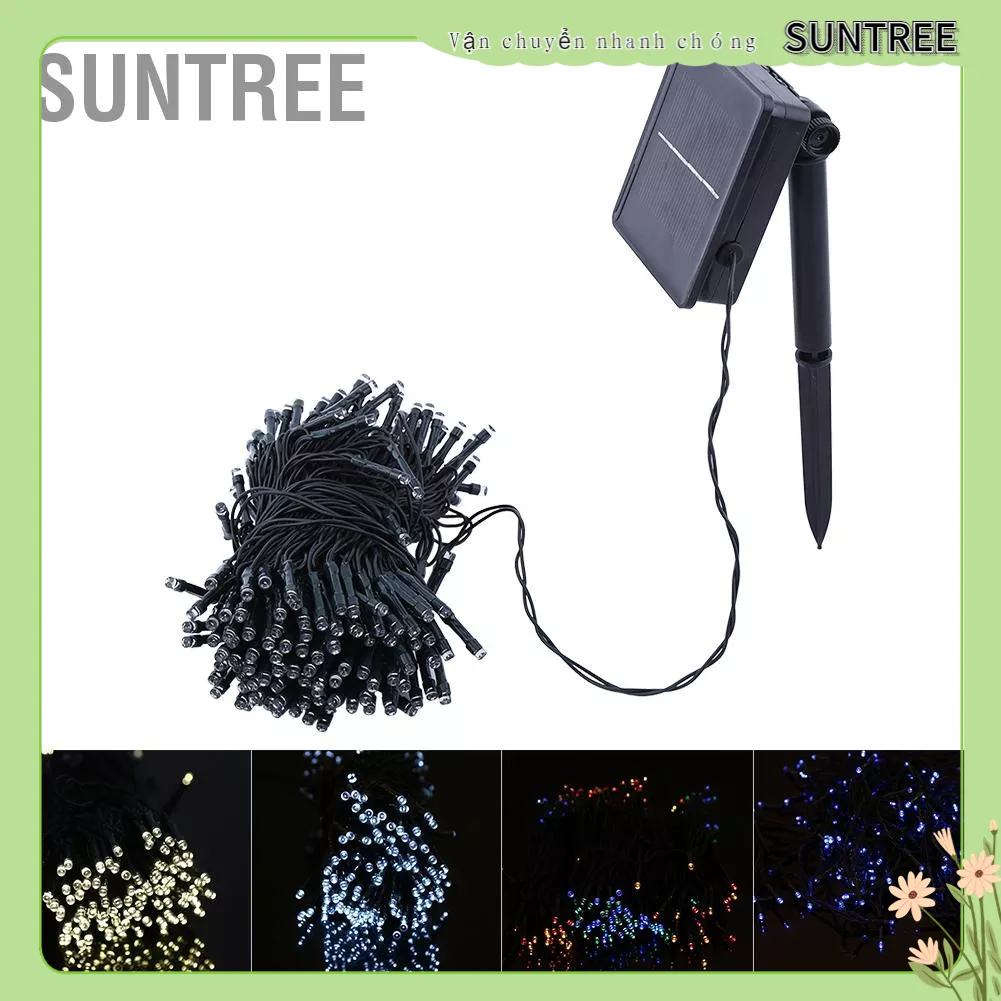 SUNTREE 200 ĐÈN LED Ngoài Trời Năng Lượng Mặt Dây Đèn Trang Trí Sân Vườn Cây Tiệc Giáng Sinh Cổ Tích