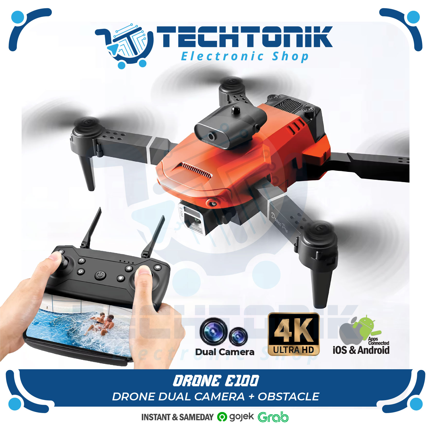 Drone Profesional Wifi Hd 1080P Gps Pengembalian Posisi Otomatis