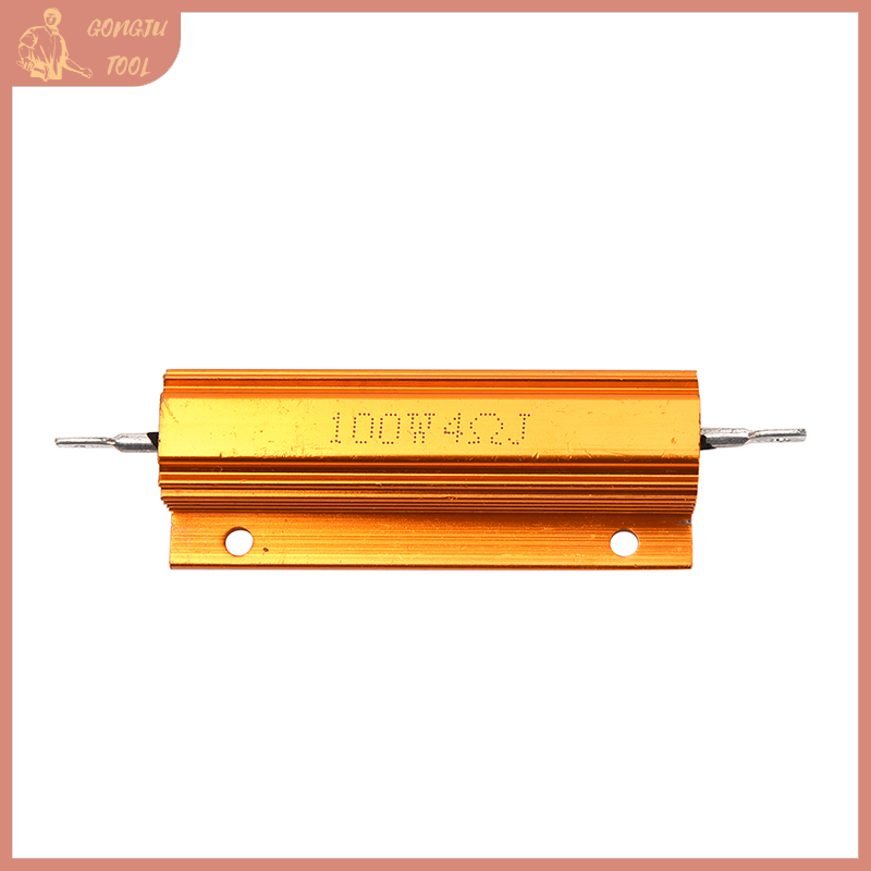 🔨 tool 1 2 4 8 10 ohm 100w watt vỏ điện nhôm đặt trường hợp wirewound điện trở mới