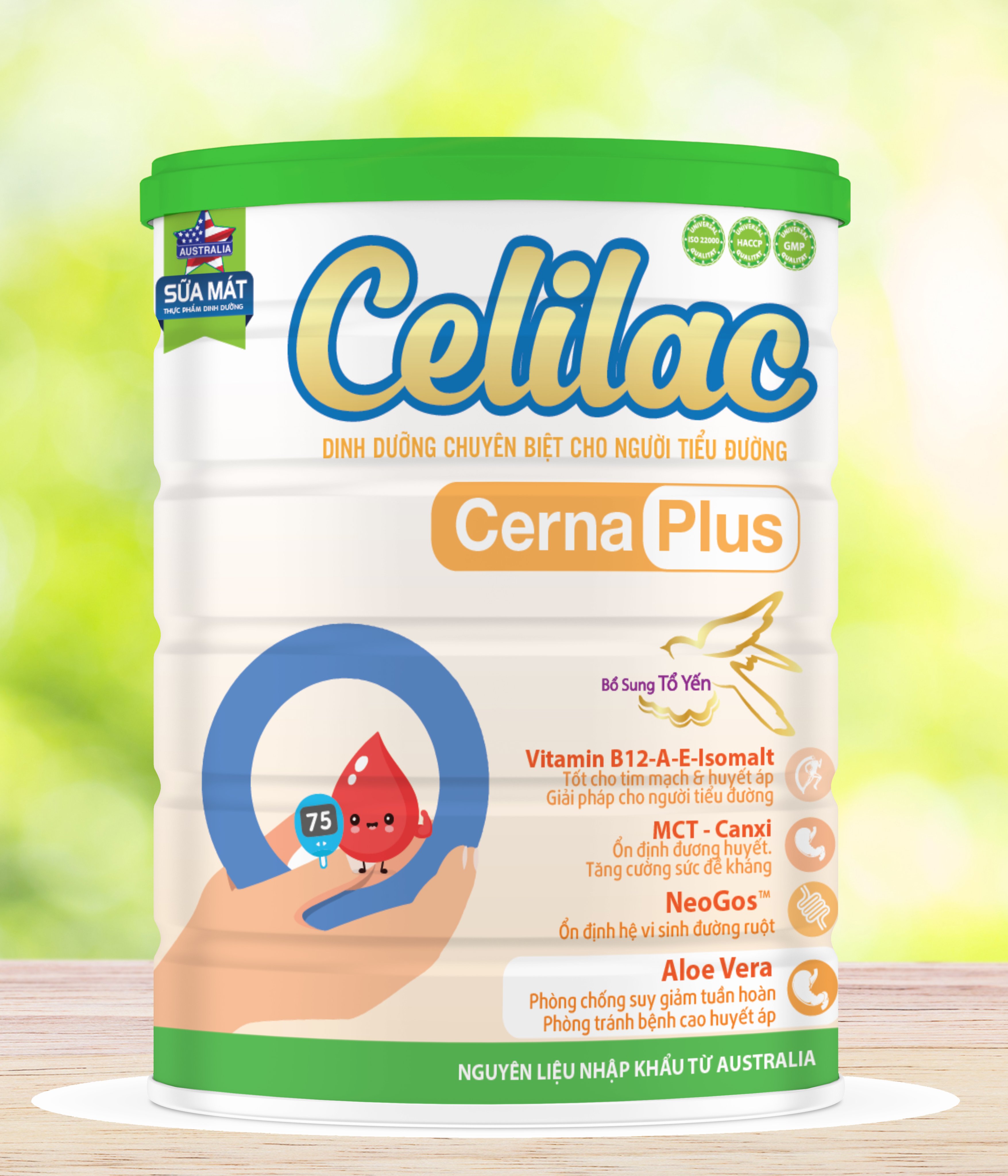 Sữa mát Celilac CERNA PLUS Dành cho người tiểu đường và tiền đái tháo