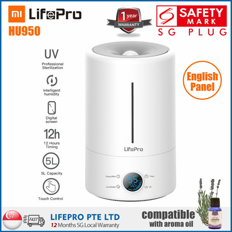LifePro HU950 5L Humidifier (English Version of Mi/Deerma F628S with SG High Quality Standard)/ SG Plug/ 1 Year Warranty Singapore