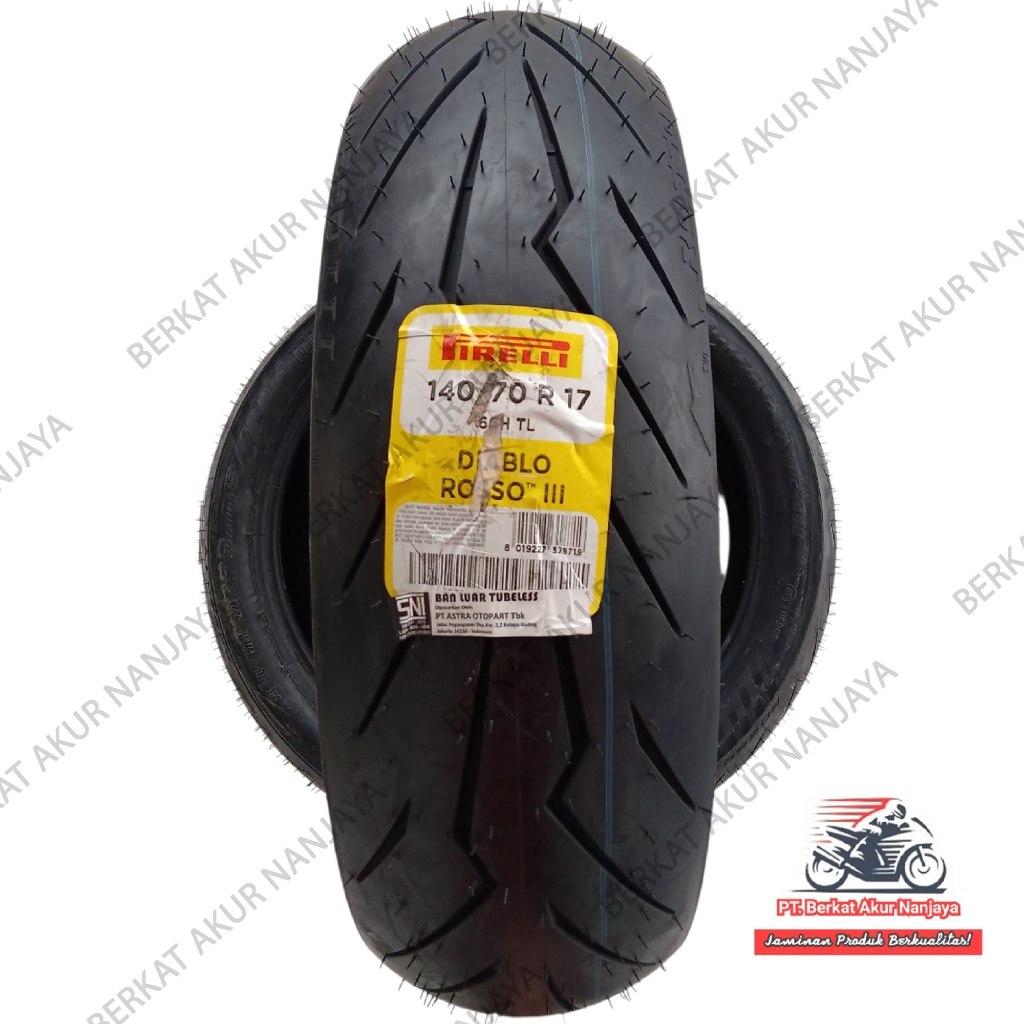 PIRELLI Diablo Rosso Corsa III 3 140/70-17 R Ban Motor Sport Tubeless BONUS PENTIL Harga 2,100,000 rupiah*Gratis Ongkir