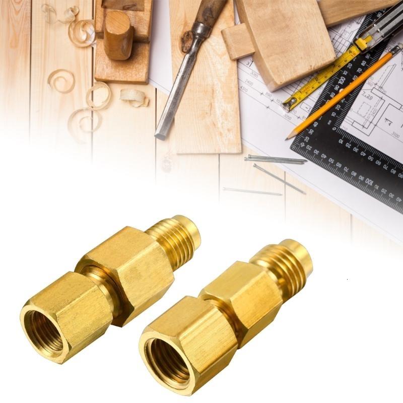 R12 Để R134a R134a Để R12 Bộ chuyển đổi 1/4 Nữ Flare 1/2 Acme Nam Tự Động điều hòa không khí trong ô tô Adapter Van An Toàn