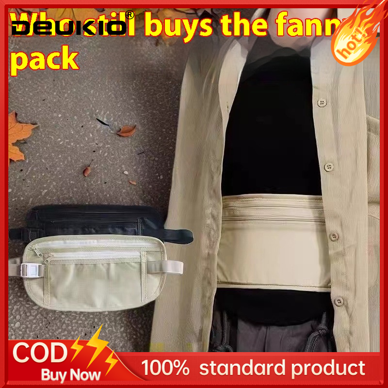 Deukio thiết bị tập thể dục túi nhỏ Trọng Lượng Nhẹ Không Thấm Nước thắt lưng vô hình Gói Túi đựng điện thoại khi chạy bộ Thể Thao Túi đeo thắt lưng Cho Phụ Nữ phong cách nam
