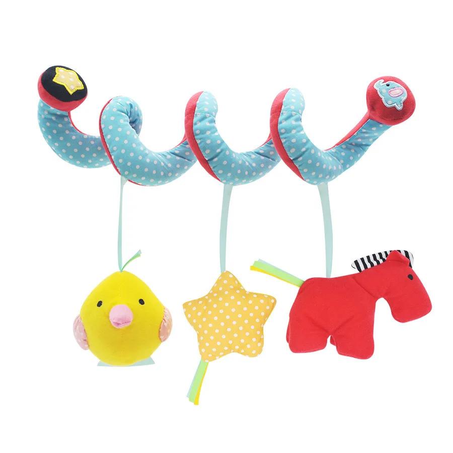 new New Soft Infant Crib Bed Stroller Toy Spiral Baby Toy For Newborns Car Seat Educational Rattles Baby Towel Bebe Toys 0-12 MonthsFree Shipping