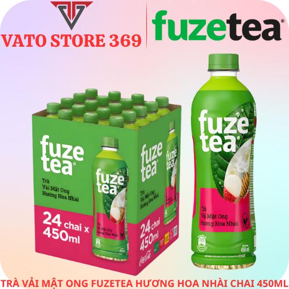Trà vải mật ong hương hoa nhài FUZETEA chai 450ml