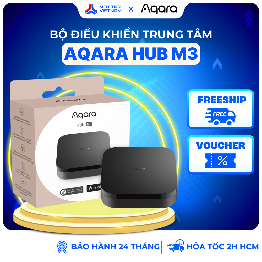 Aqara Hub M3 - Điều Khiển Trung Tâm Zigbee 3.0, Hỗ Trợ Matter Và Bluetooth, Tương Thích Apple HomeKit - BẢN QUỐC TẾ