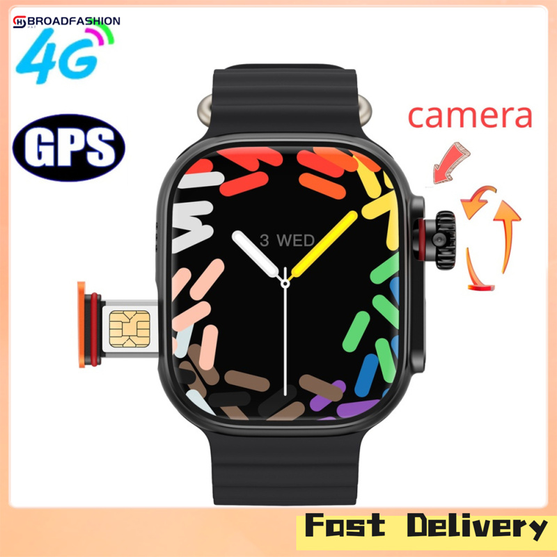 Broadfashion Smart Watch Video Calls 2.04" Screen Fitness Tracker Smartwatch With Camera Support SIM LTE Wifi GPS Smart Watches For Men Women ราคา 3,275 บาท*ส่งฟรี