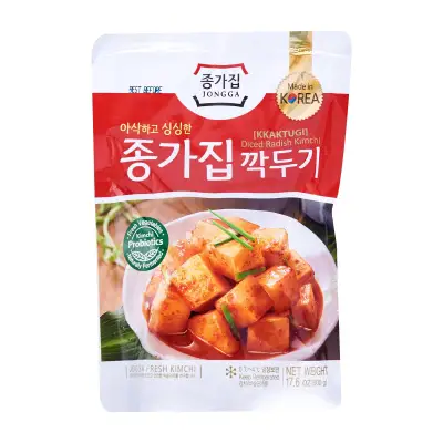 Daesang Jongga Kkatugi (Diced radish Kimchi) Pouch - Korean