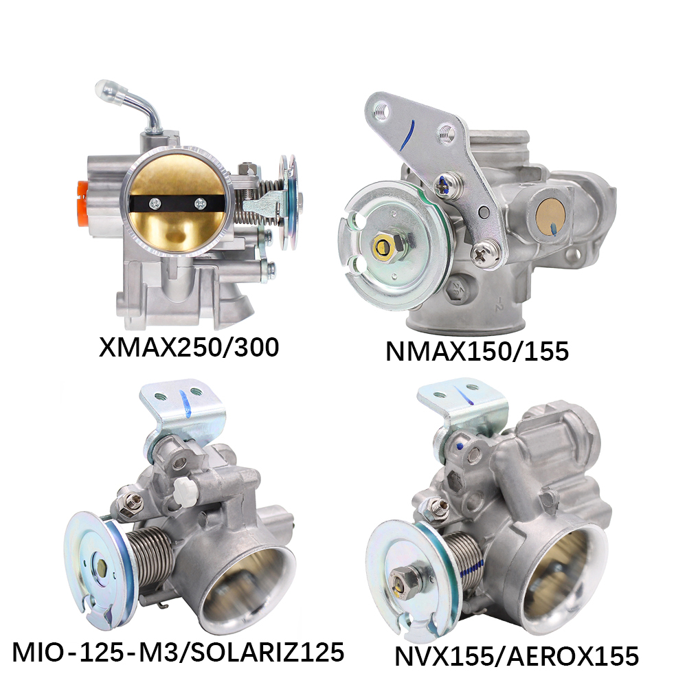 Xe máy Throttle Body Xăng Họng Yamaha nmax 125/150/155 xmax250/300 solariz125/Mio M3 Mio aerox155/nvx155/Lexi 125 bộ phận đua xe máy