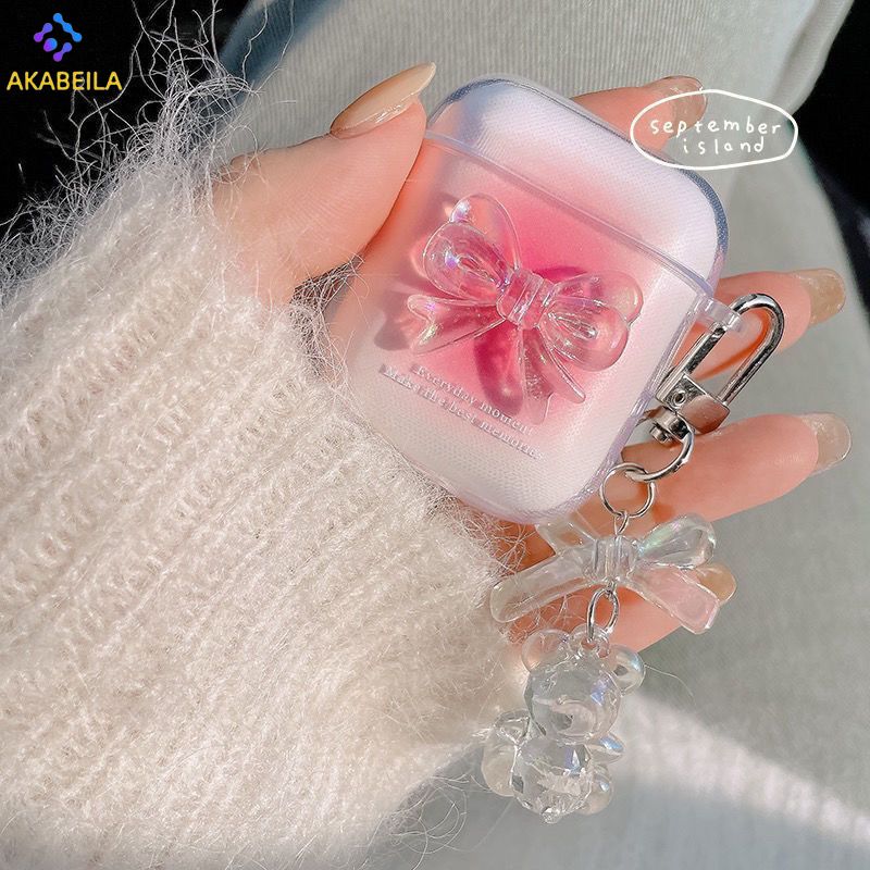 AKABEILA 🔥Airpods 3 Case 🔥 เคสหูฟังลายการ์ตูน+สายห้อยแบบเดียวกัน ฝาครอบป้องกันหูฟังแบบผูกโบว์ ป้องกันกรณีหูฟังบลูทูธ หูฟังไร้สาย เคสซิลิโคนนิ่มลายการ์ตูน การ์ตูน ลายเยอะมาก เคสป้องกันหูฟังแบบผูกโบว์ ราคา 9 บาท*ส่งฟรี