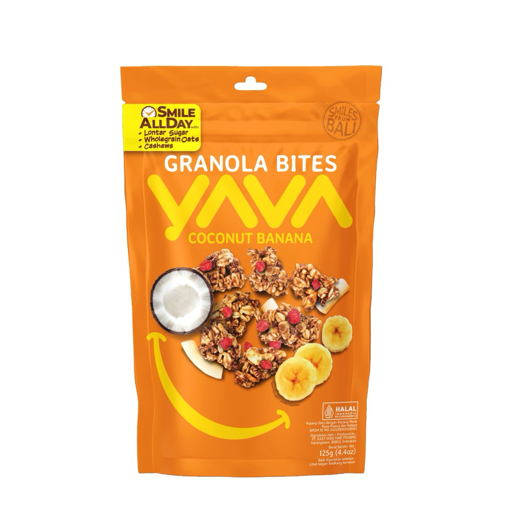Yava Bites - Coconut Banana 125g. ราคา 99 บาท*ส่งฟรี